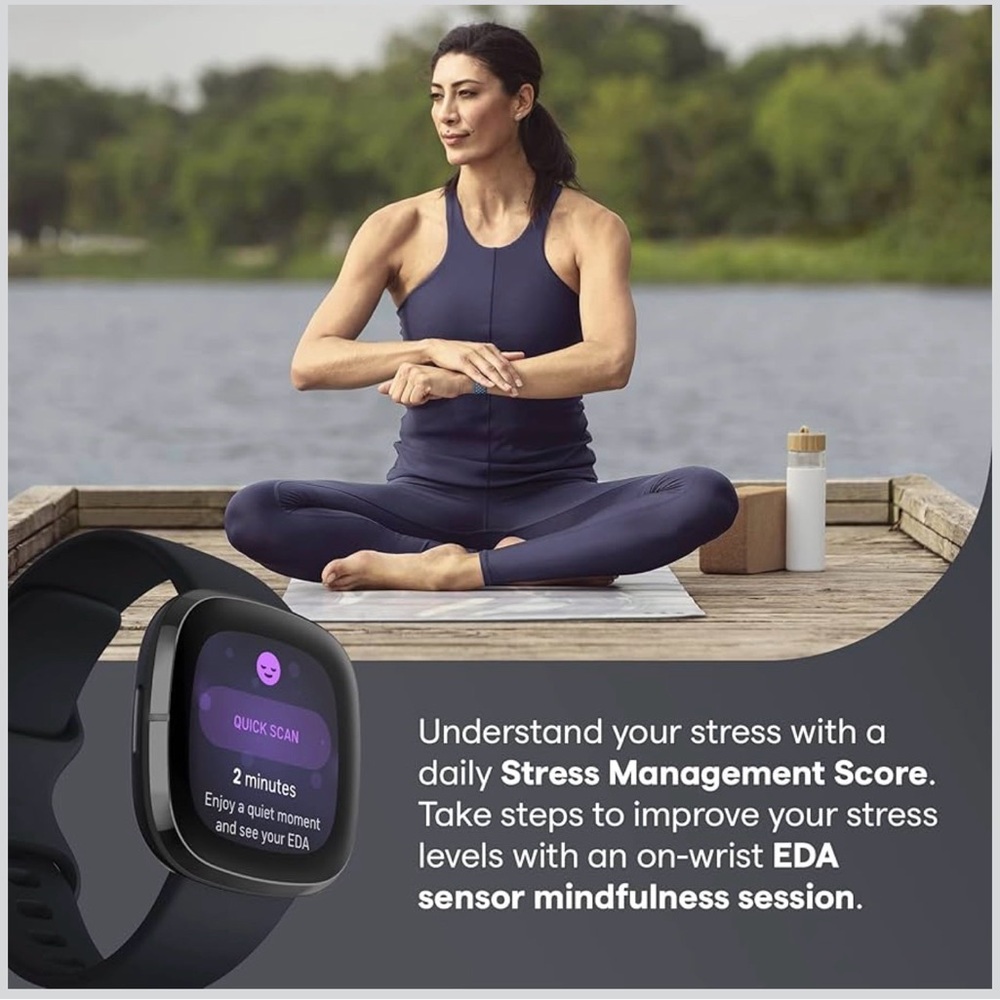 Fitbit Sense Advanced Smartwatch, Carbon/Graphite - Picture 2 of 6